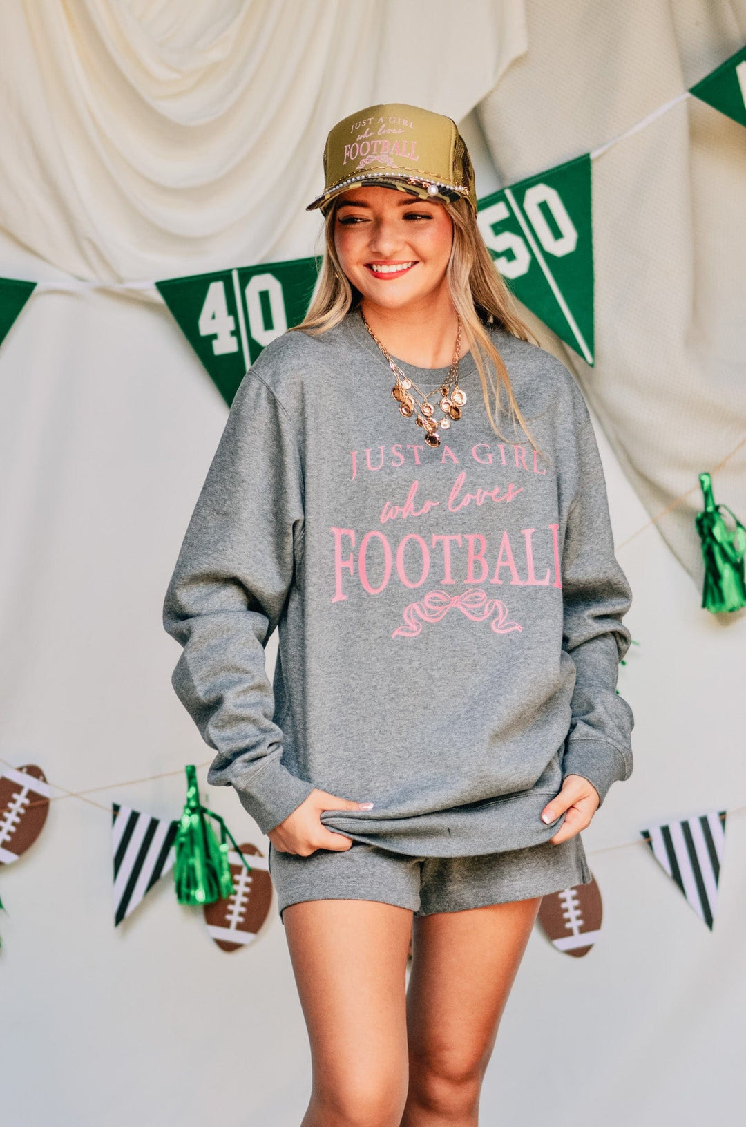Just a Girl Who Loves Football Sweatshirt