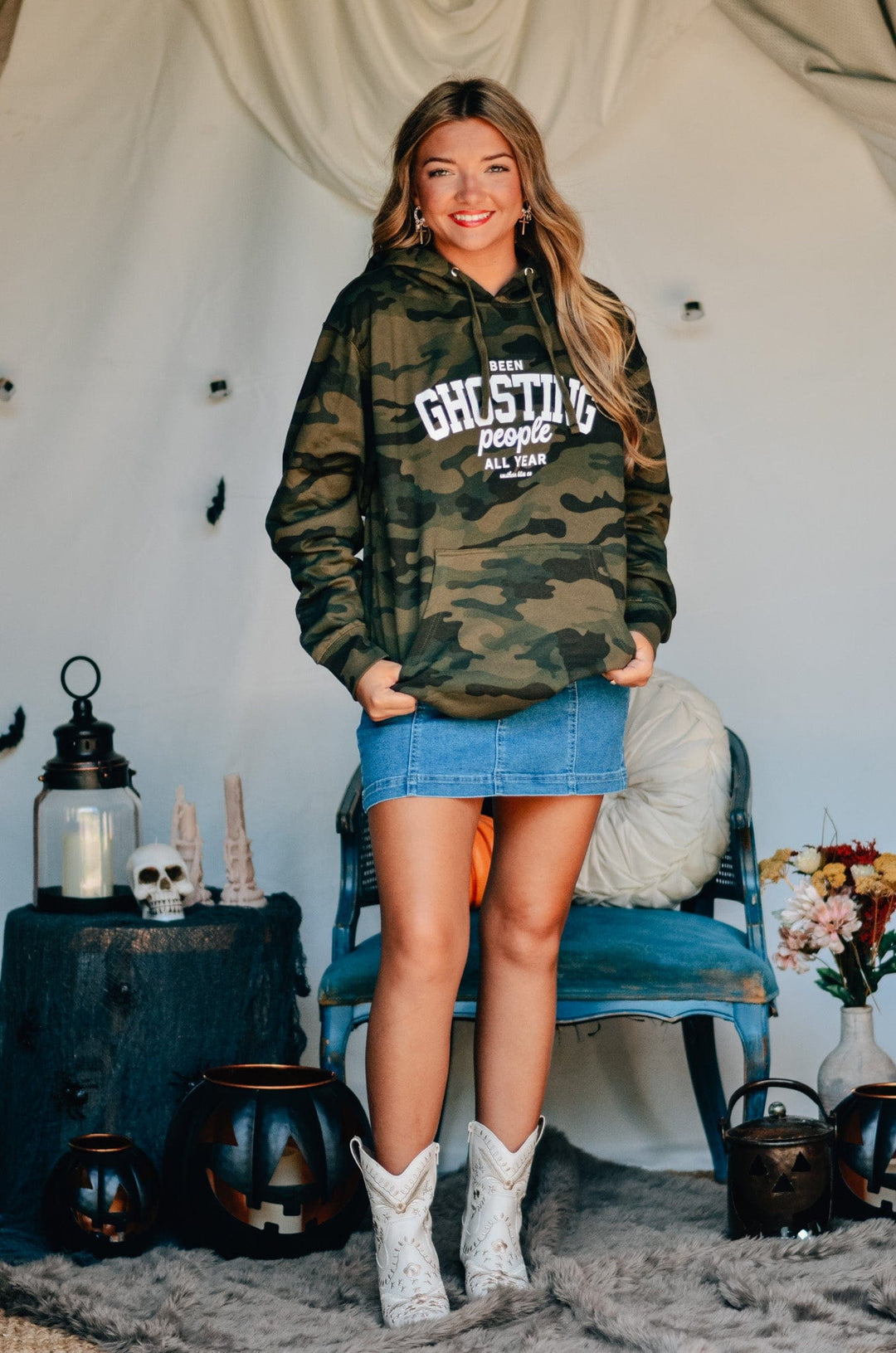 Been Ghosting People All Year Camo Hoodie
