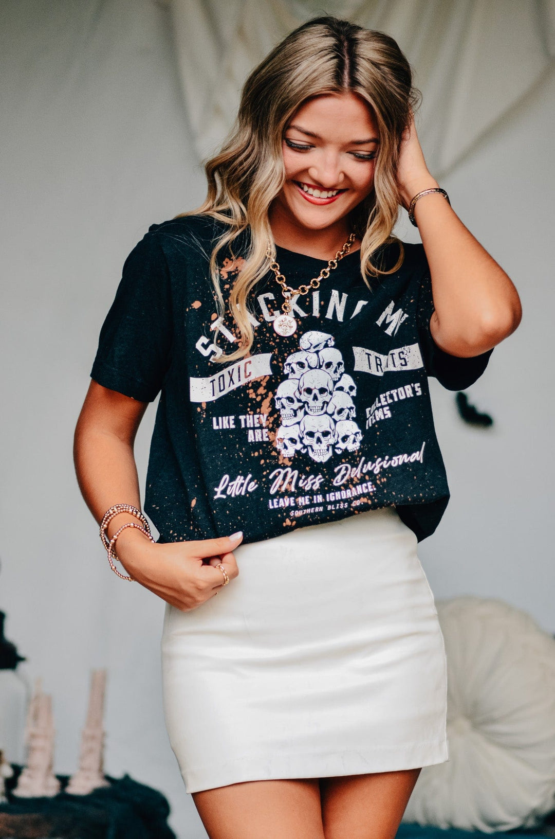 Toxic Traits Bleached Tee