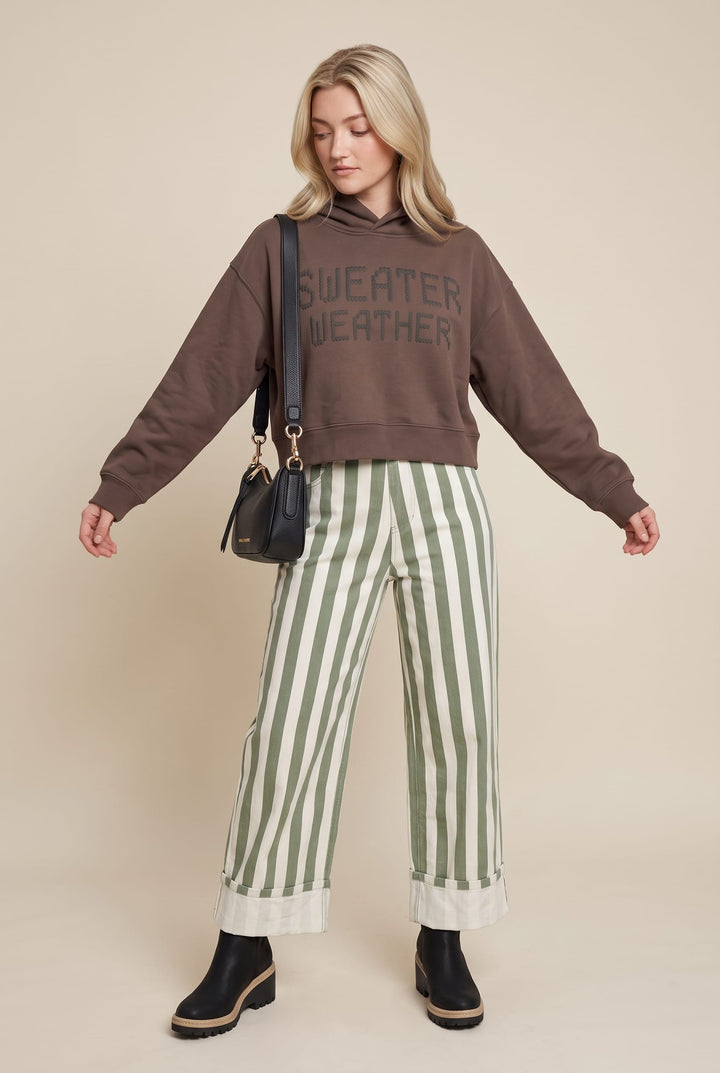 Sweater Weather Cropped Hoodie Sweatshirt