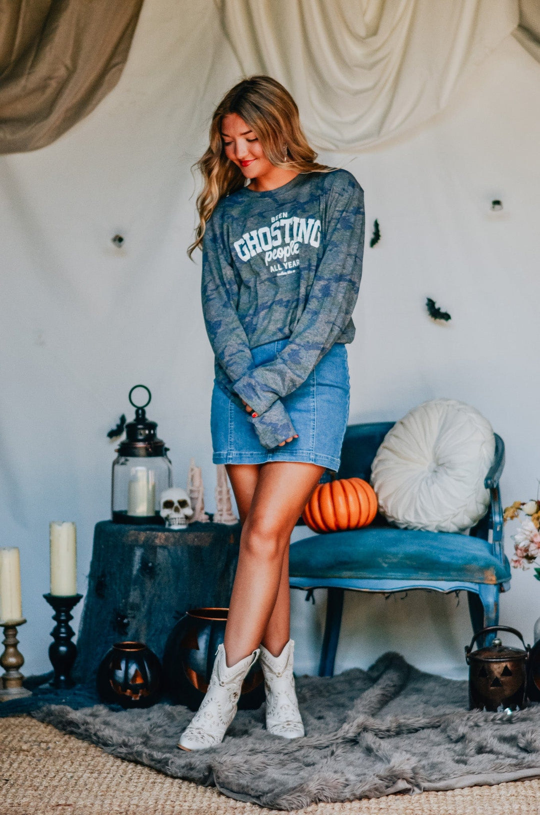 Been Ghosting People All Year Camo Longsleeve