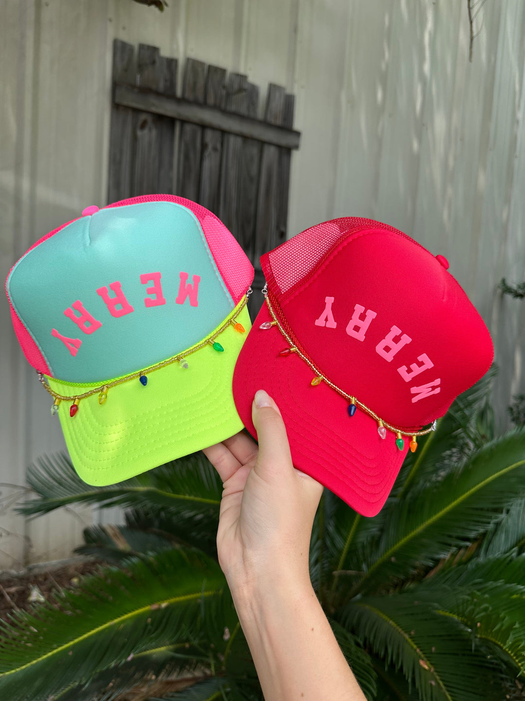 Merry Arch Red Trucker Hat