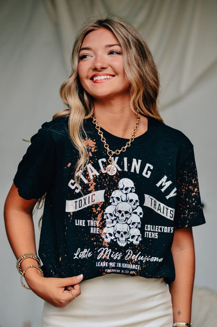 Toxic Traits Bleached Tee