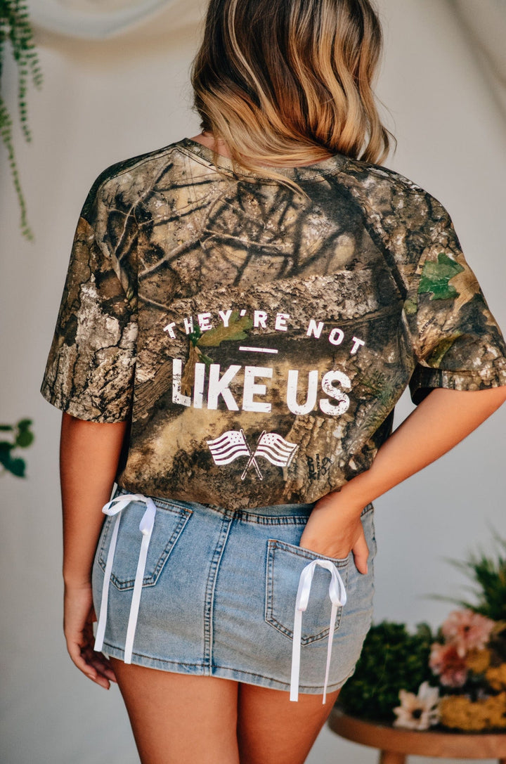 They're Not Like Us Camo Tee - NOT CUT