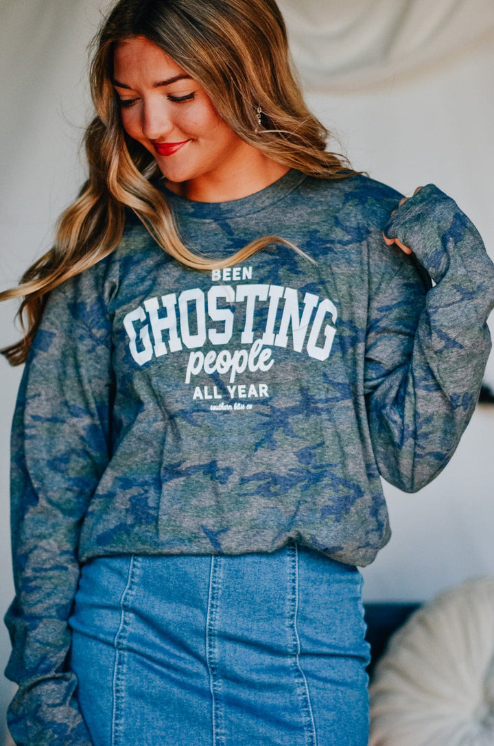 Been Ghosting People All Year Camo Longsleeve