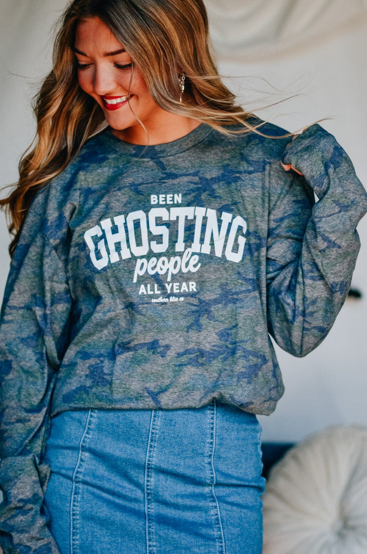 Been Ghosting People All Year Camo Longsleeve