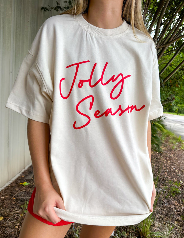 Jolly Season Mock Neck Tee