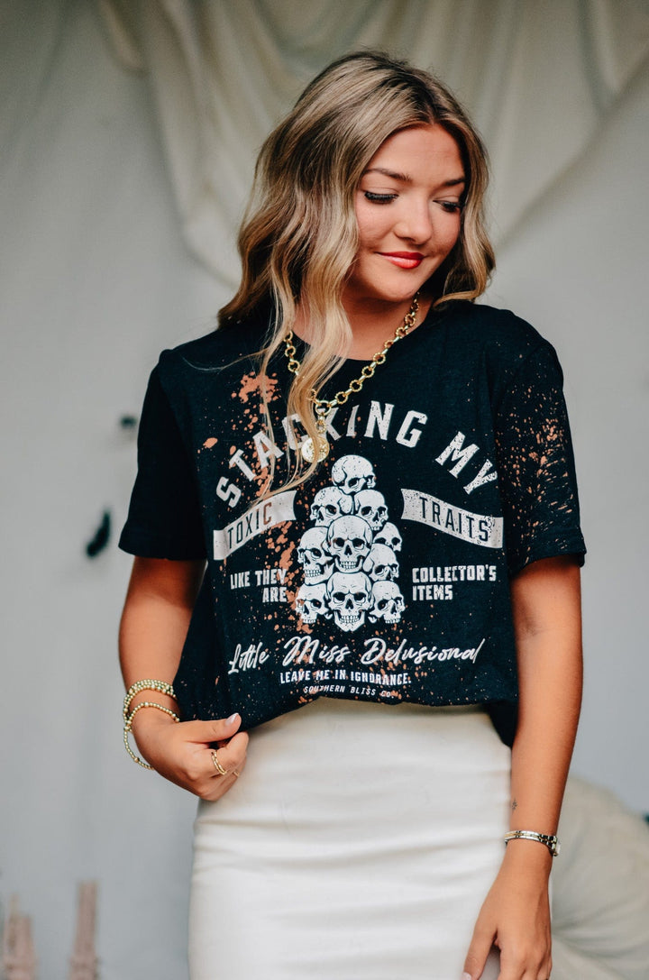 Toxic Traits Bleached Tee