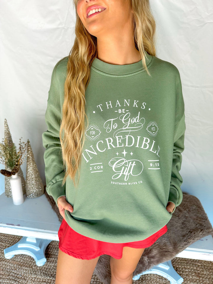 His Incredible Gift Mock Sweatshirt