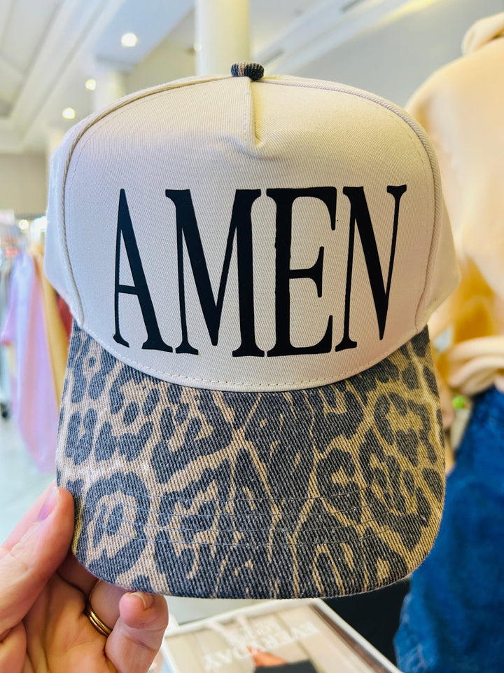 Amen Leopard Canvas Trucker Hat