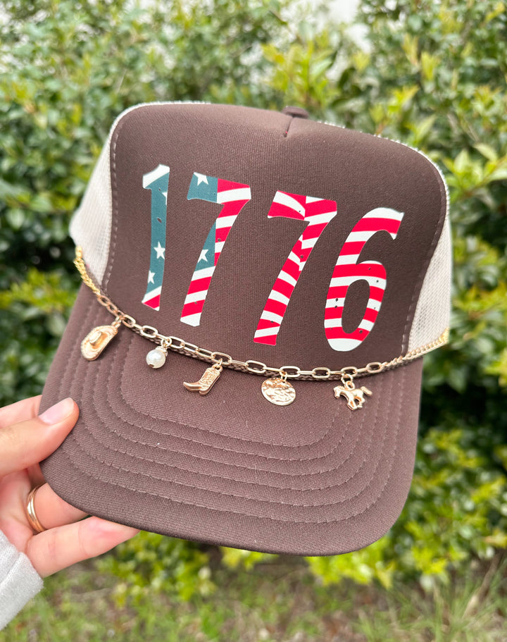 1776 Patriotic Brown/Tan Trucker Hat