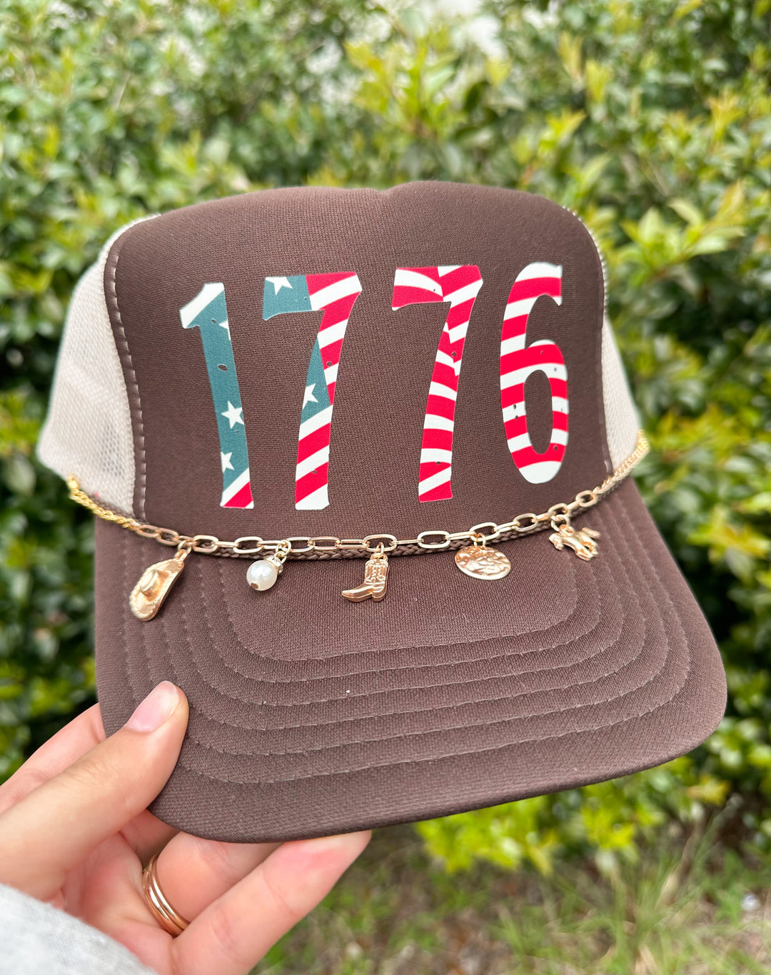 1776 Patriotic Brown/Tan Trucker Hat