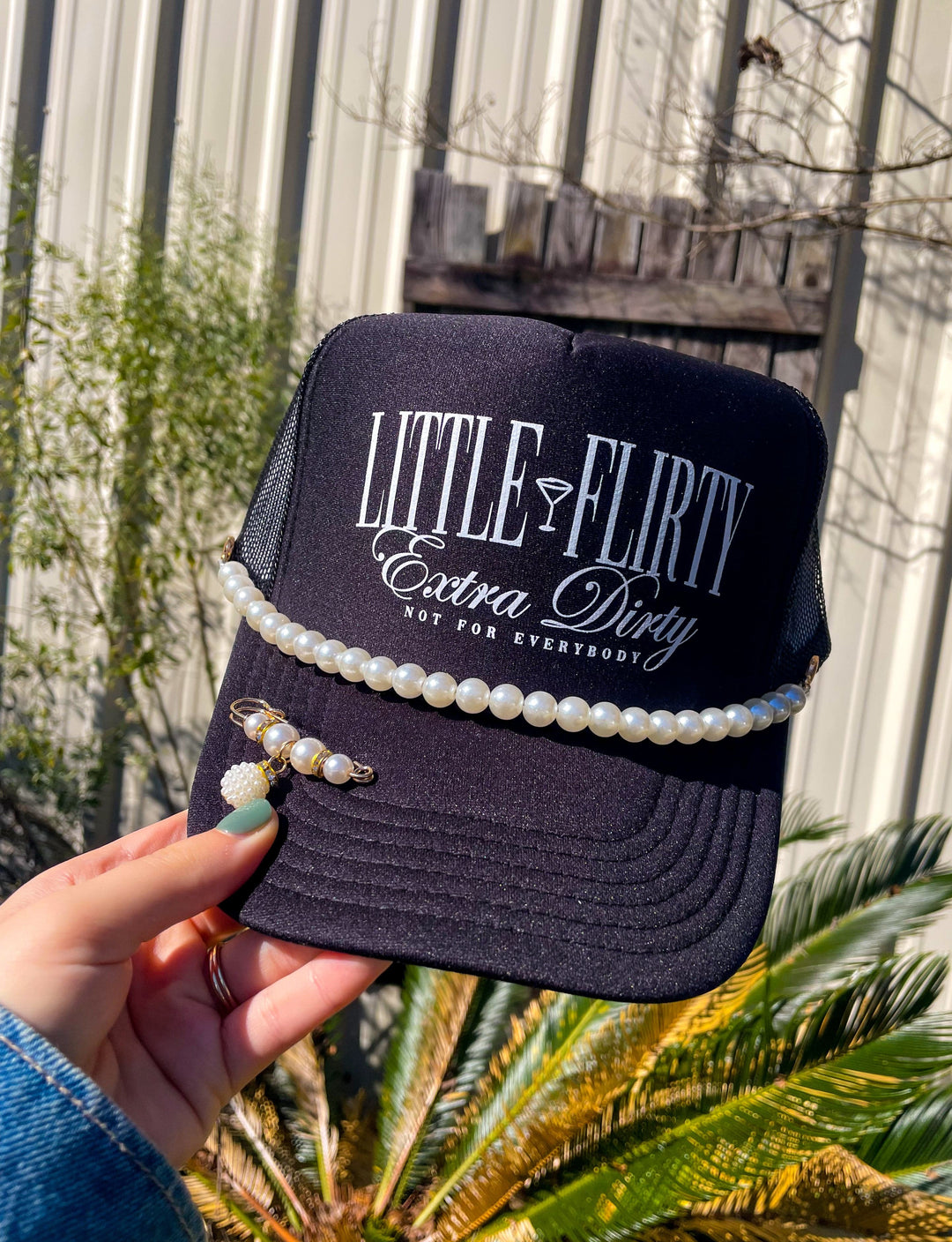 Little Flirty Extra Dirty Black Trucker Hat