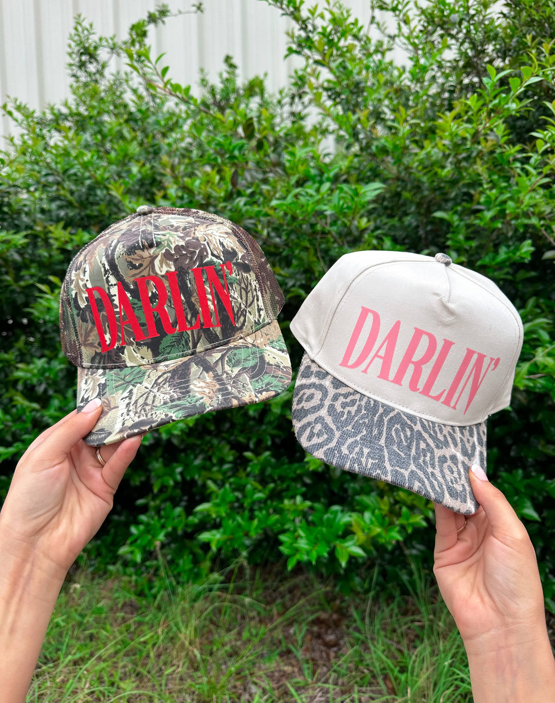 Darlin' Pink Washed Leopard Trucker Hat