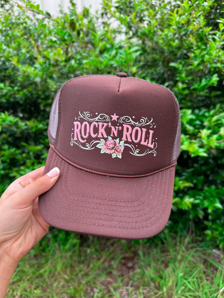 Rock N Roll Brown Trucker