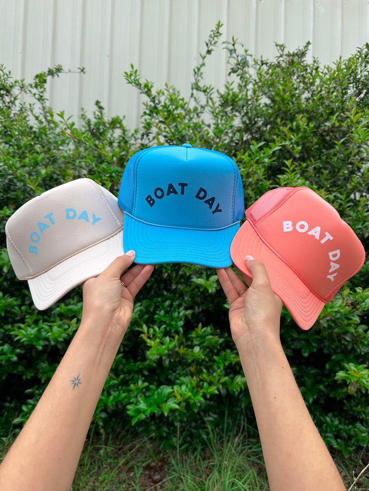Boat Day Cream Trucker Hat