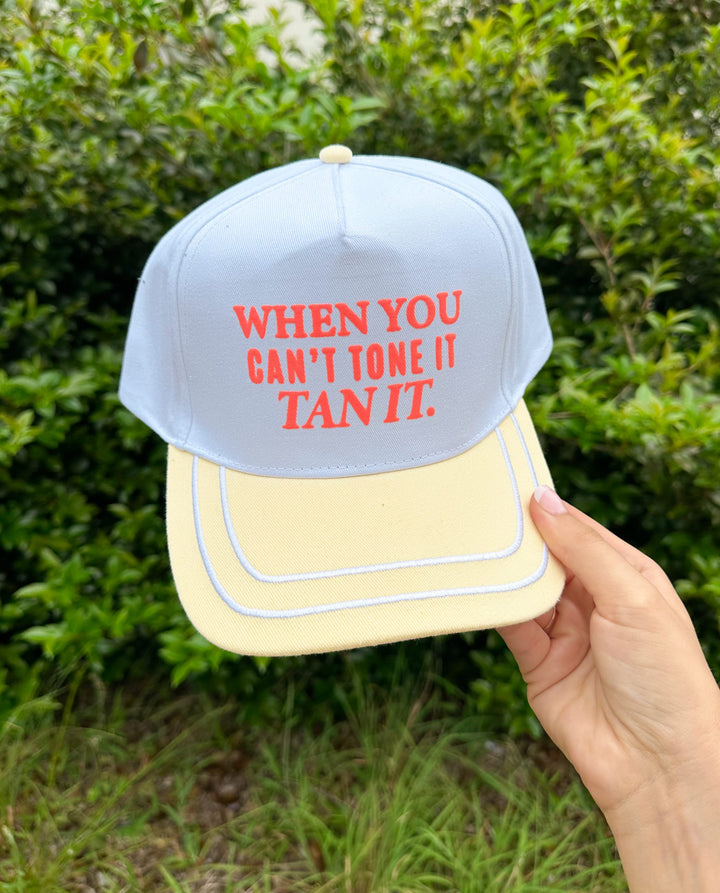 Tan It Tone It White/Yellow Trucker Hat