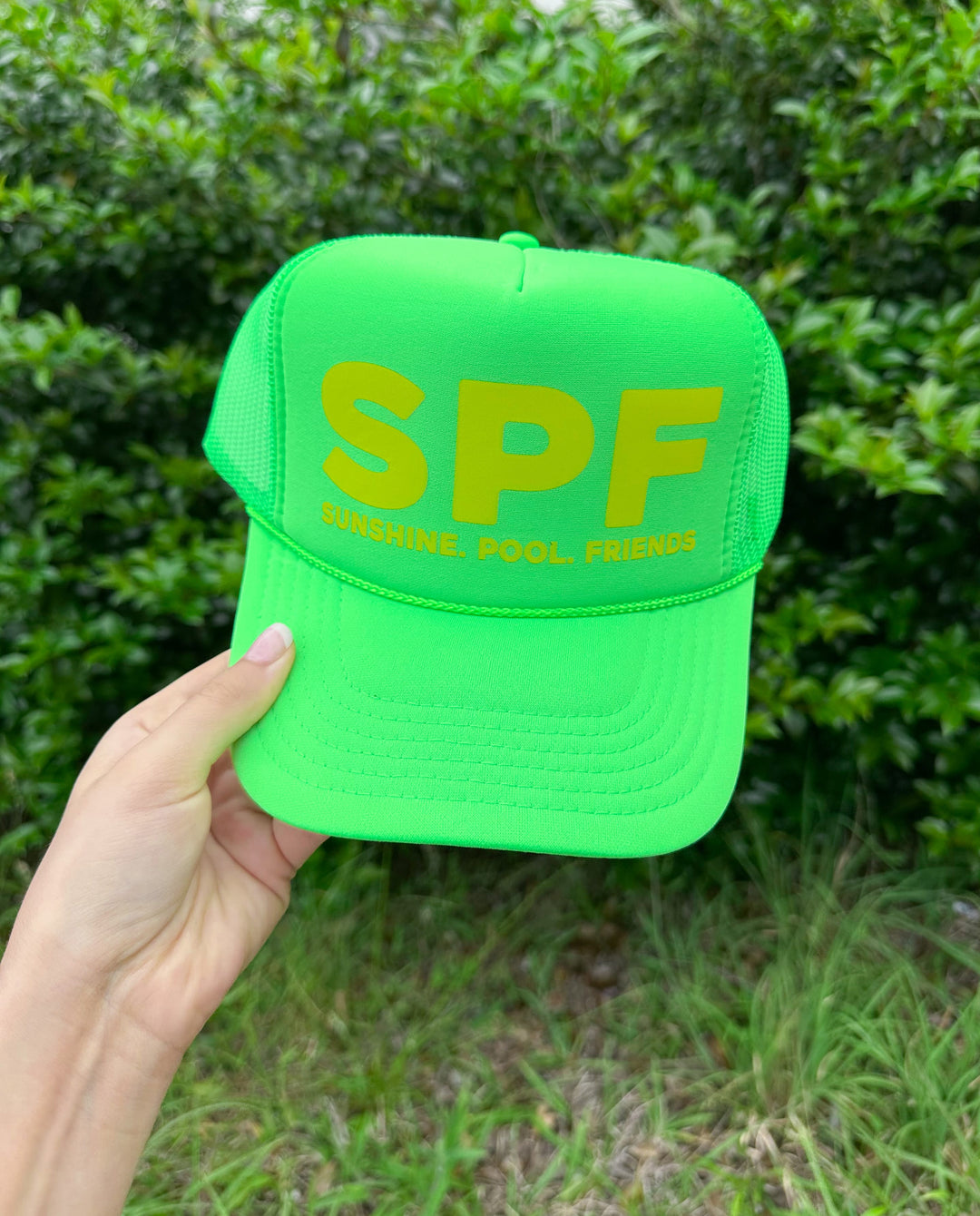 SPF Neon Green Trucker Hat