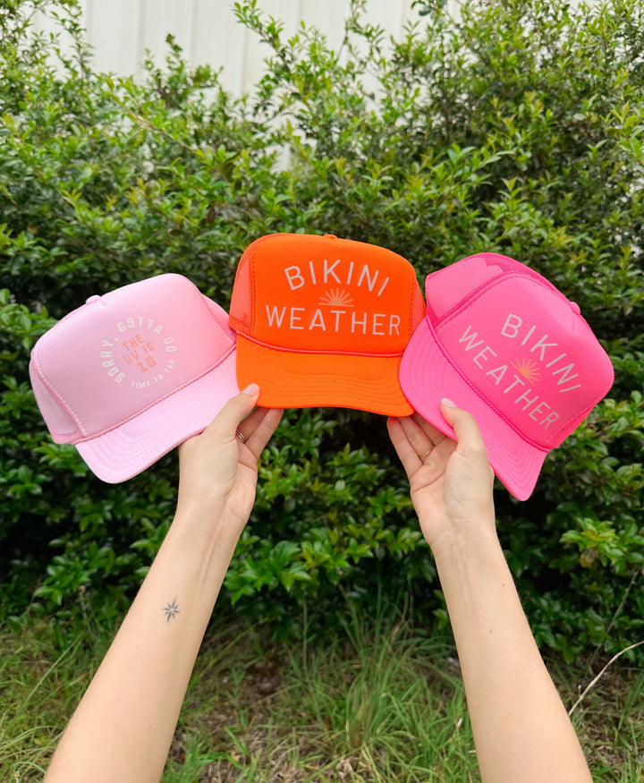 The UV IS 10 Light Pink Trucker Hat