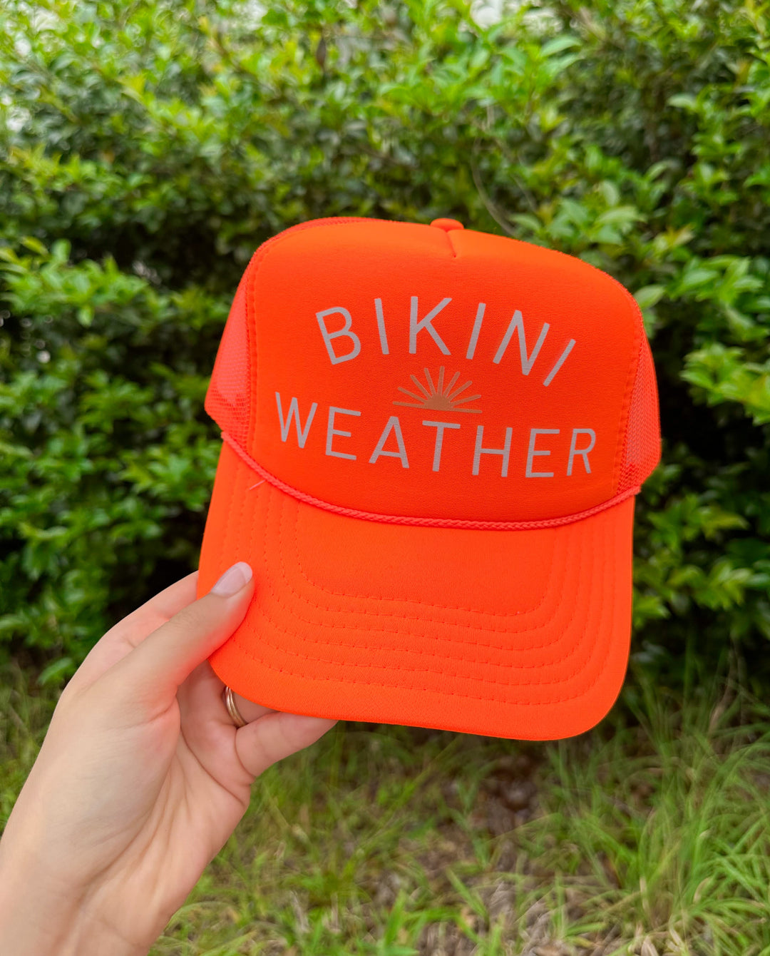 Bikini Weather Orange Trucker Hat