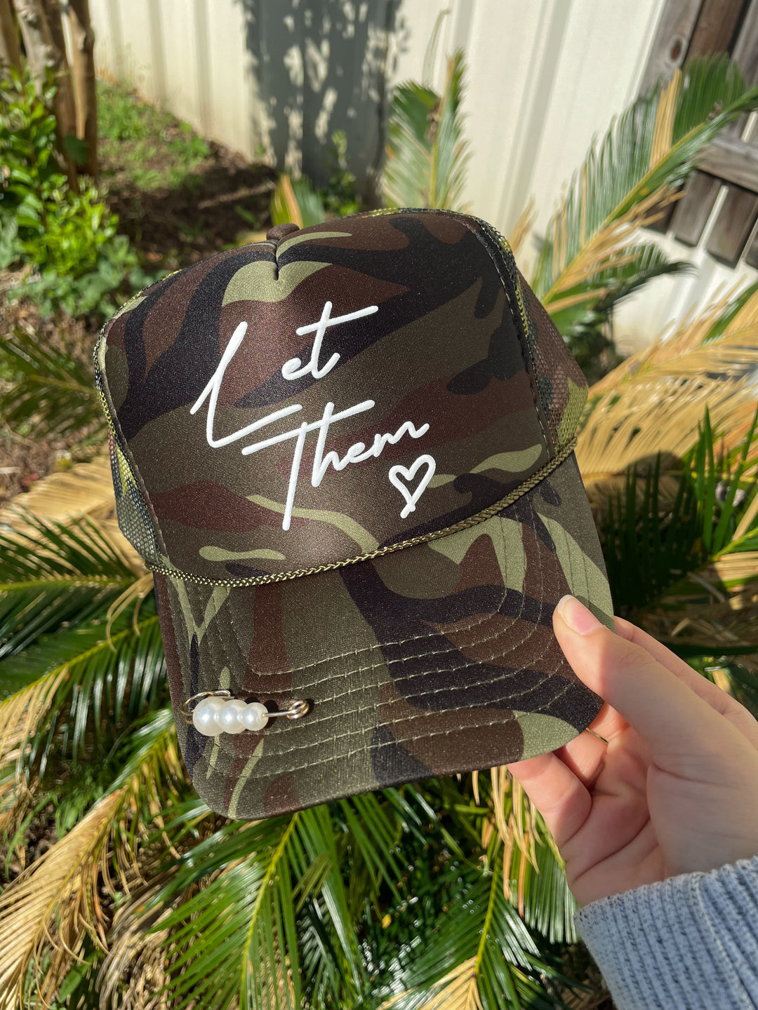 Let Them Full Camo Trucker