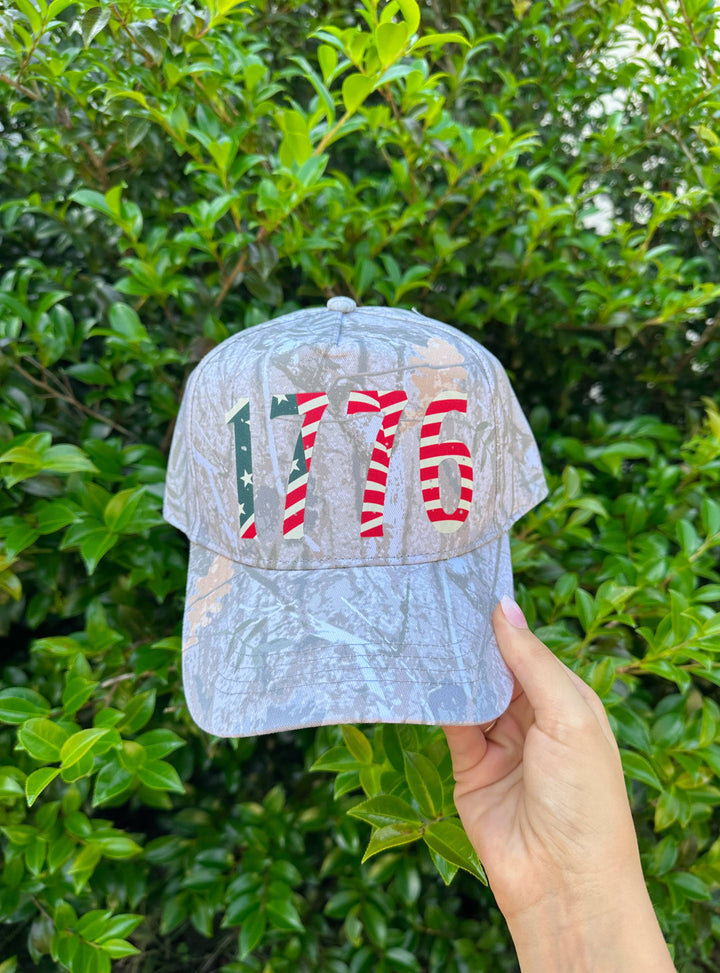 1776 Washed Camo Canvas Trucker