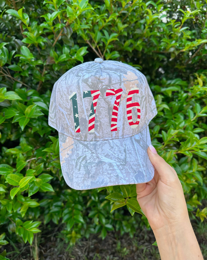 1776 Washed Camo Canvas Trucker