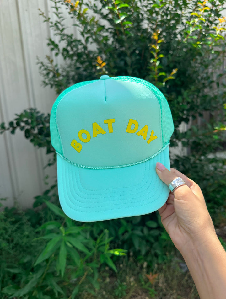 Boat Day Aqua Trucker Hat