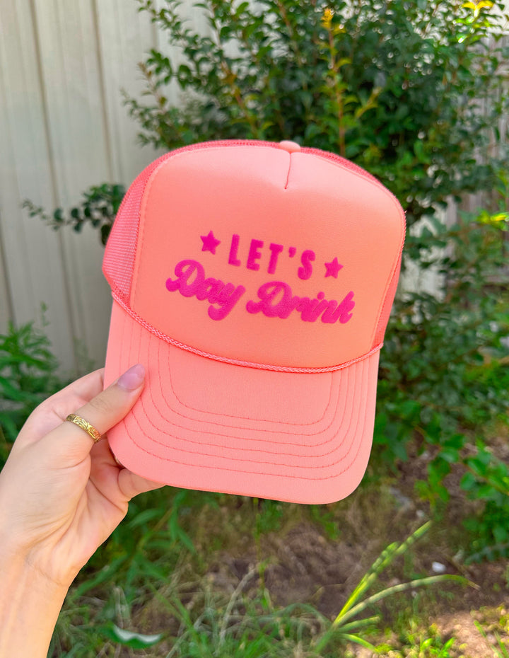 Let's Day Drink Coral Trucker