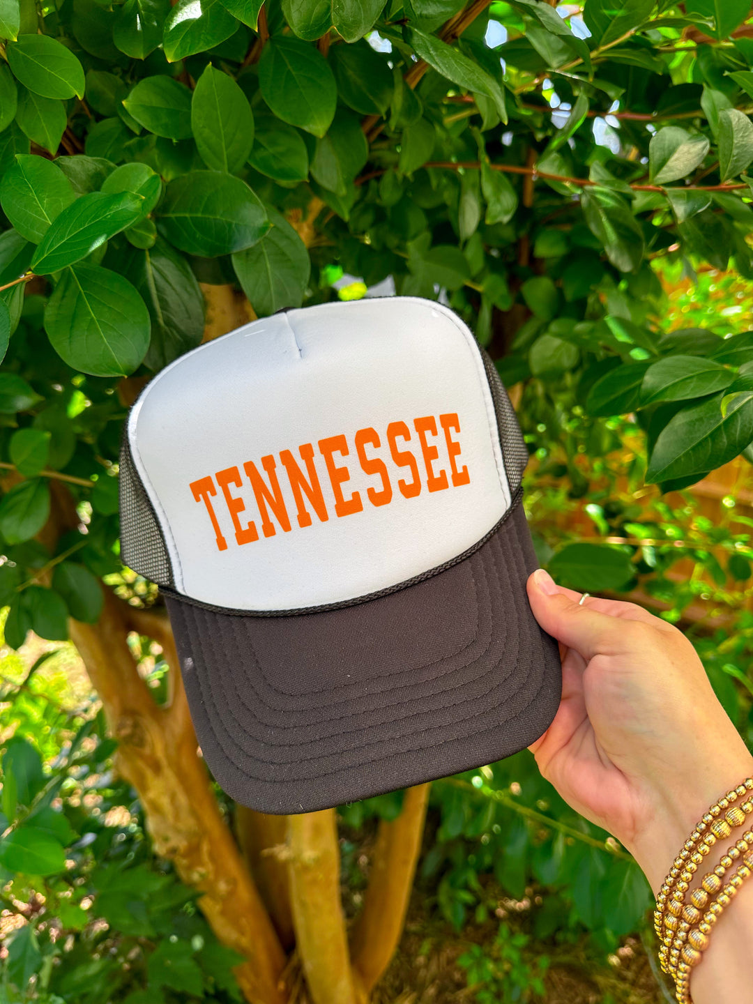 Tennessee White/ Black Trucker Hat