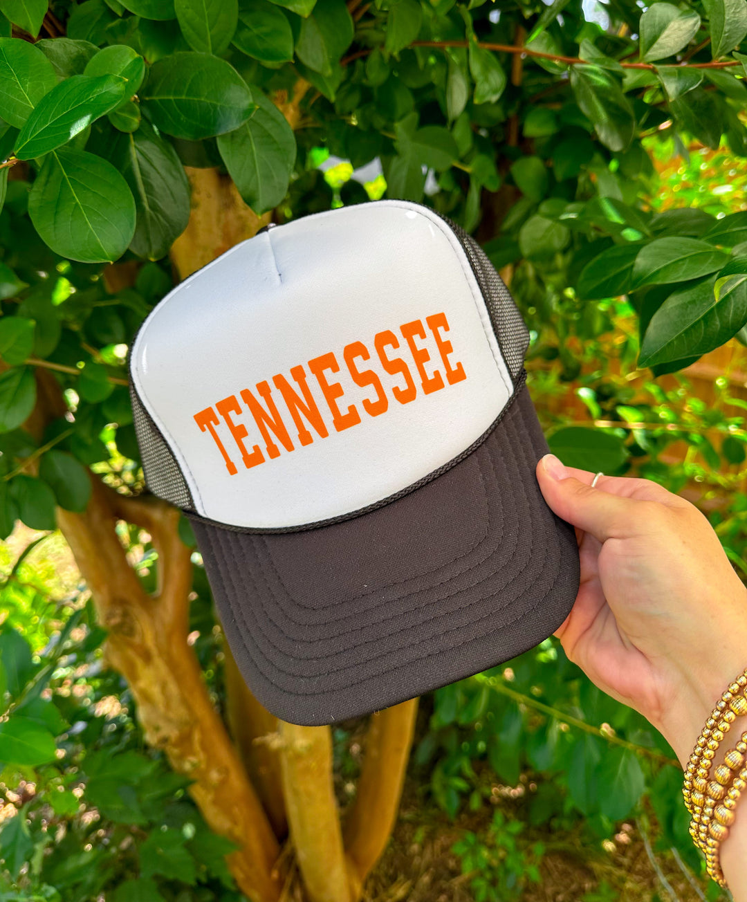 Tennessee White/ Black Trucker Hat