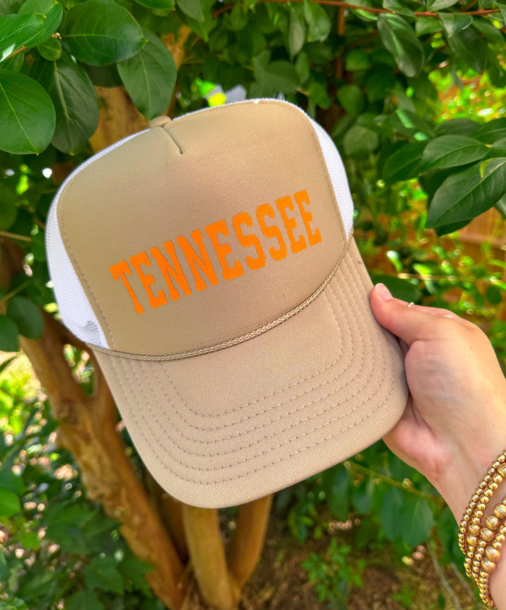 Tennessee Khaki/ White Trucker Hat