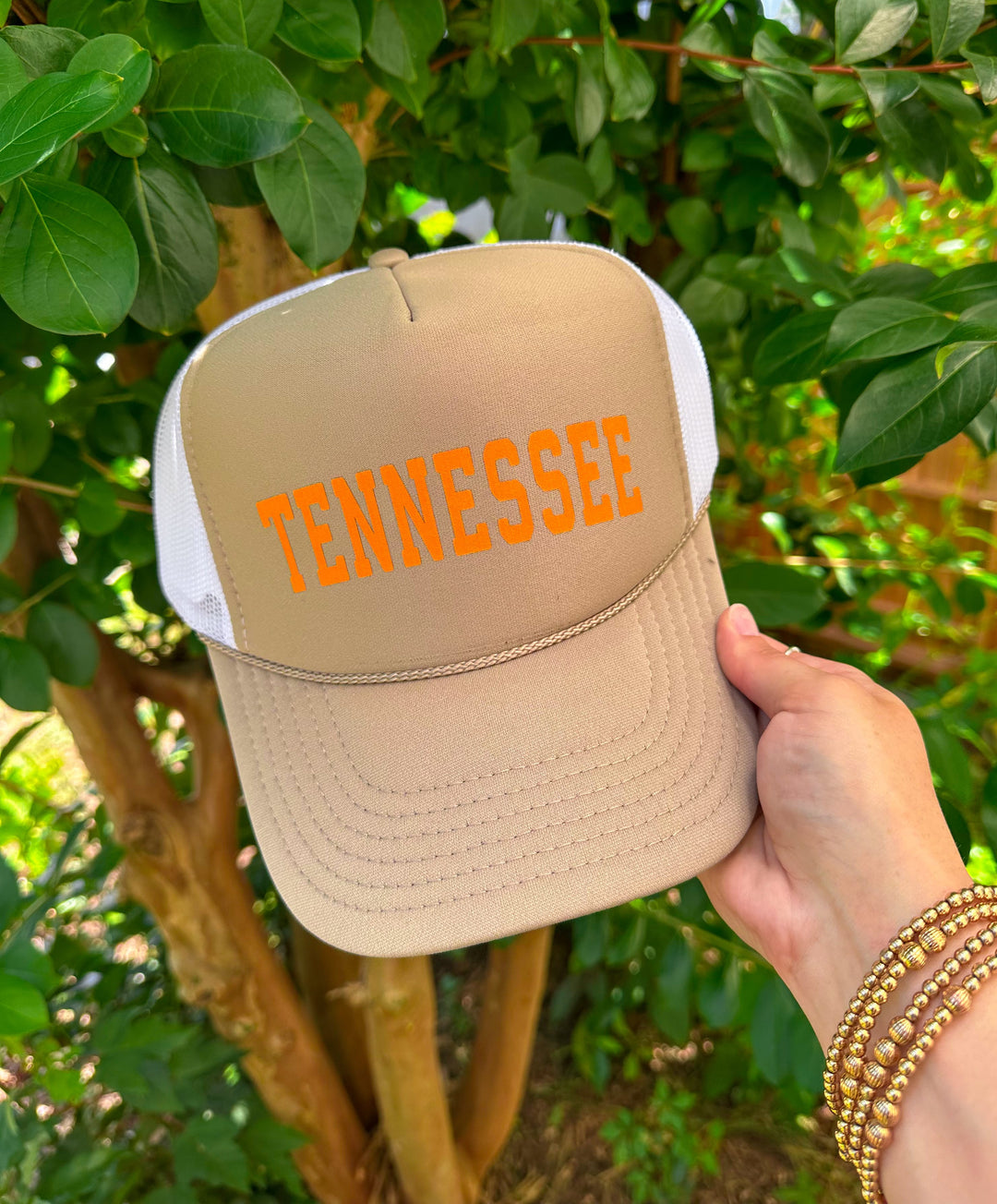 Tennessee Khaki/ White Trucker Hat