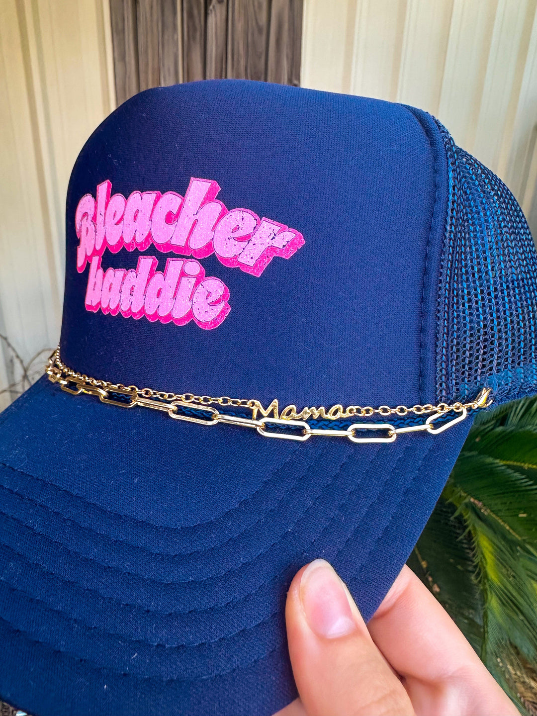 Bleacher Baddie Navy Trucker Hat