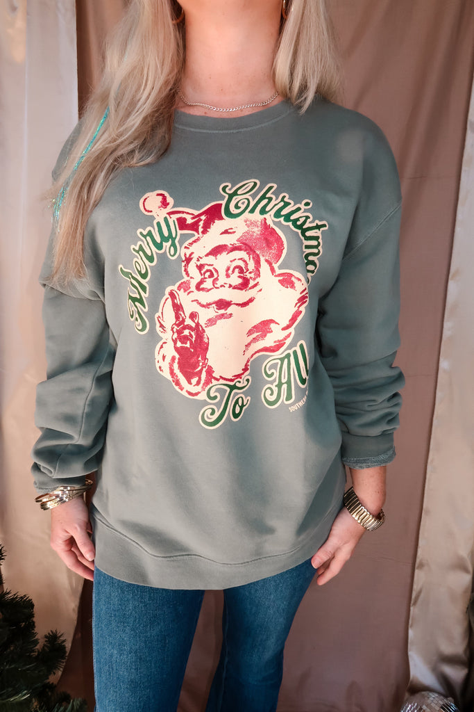 Vintage Santa Green CC Sweatshirt