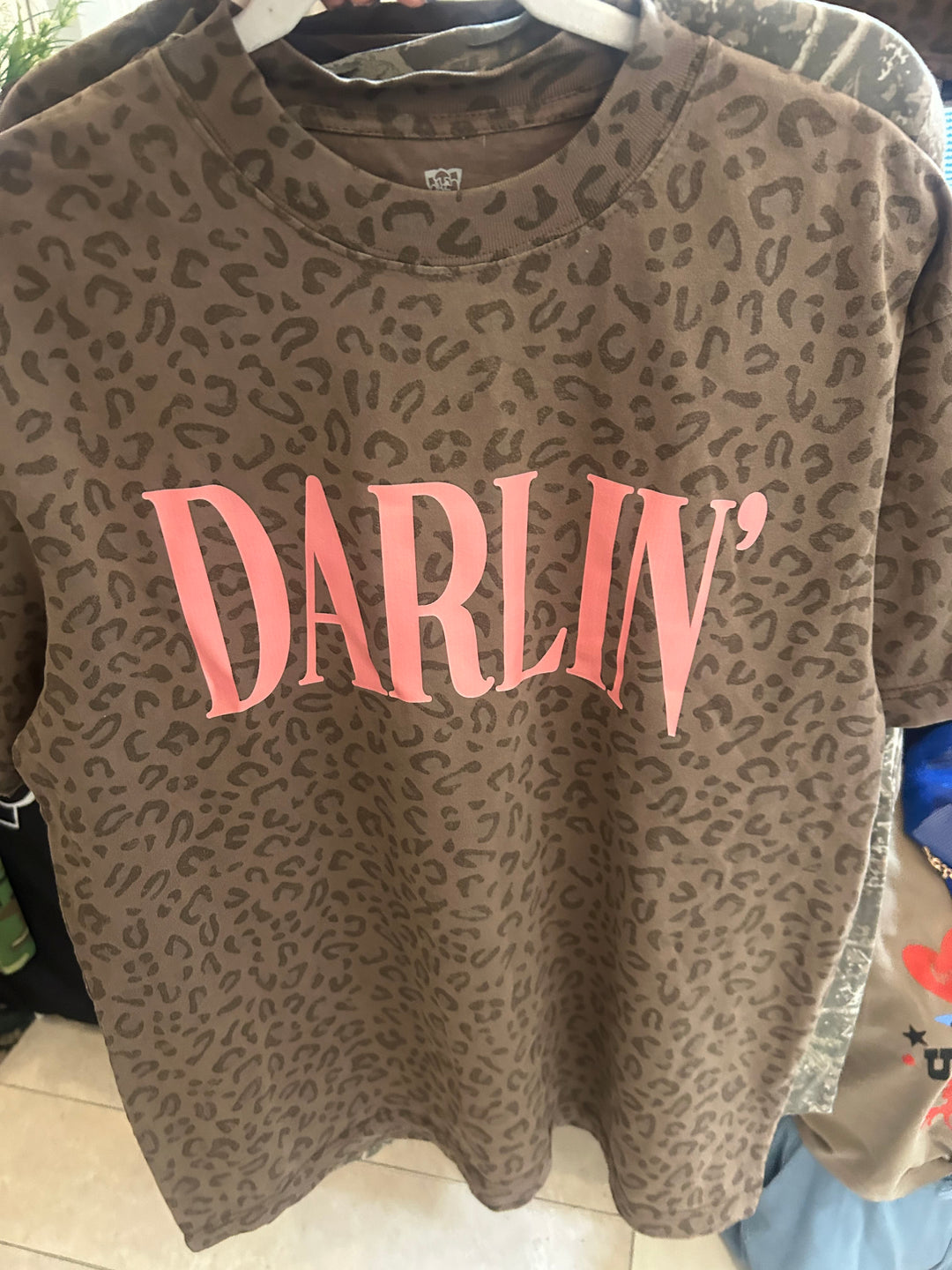 Darlin Brown Leopard Heavy Tee