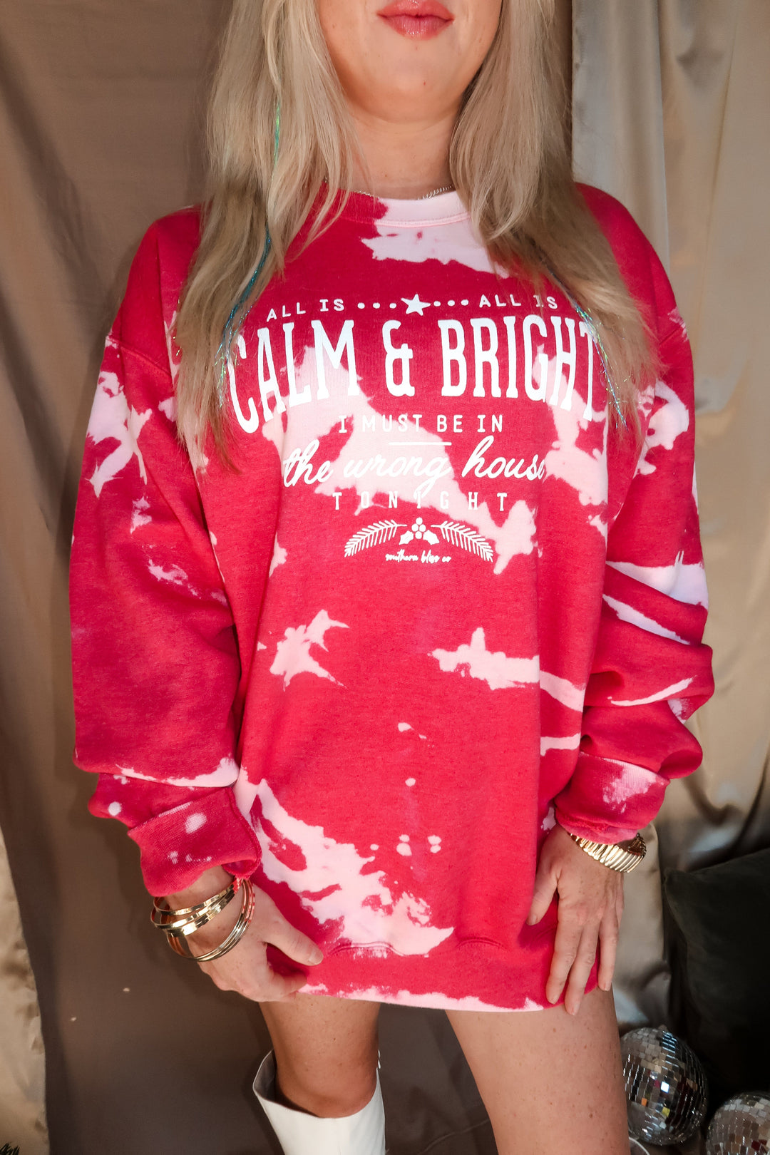 Calm and  Bright Tonight Bomba Sweatshirt