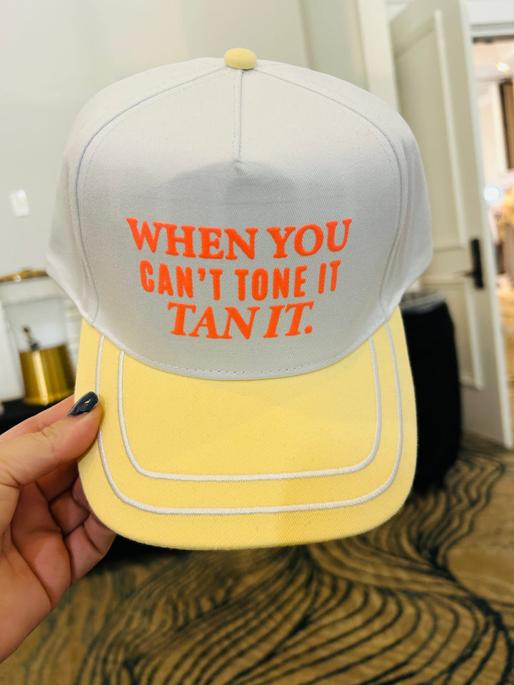 Tan It Tone It White/Yellow Trucker Hat