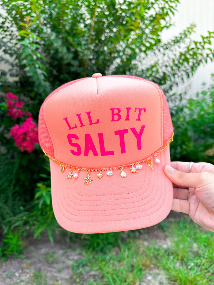 Lil Bit Salty Coral Trucker Hat