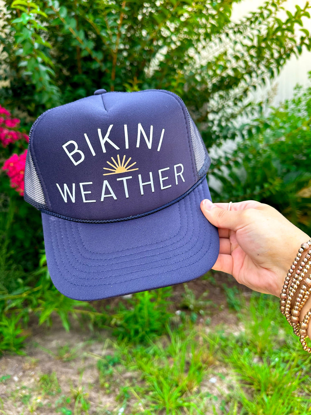 Bikini Weather Navy Trucker Hat