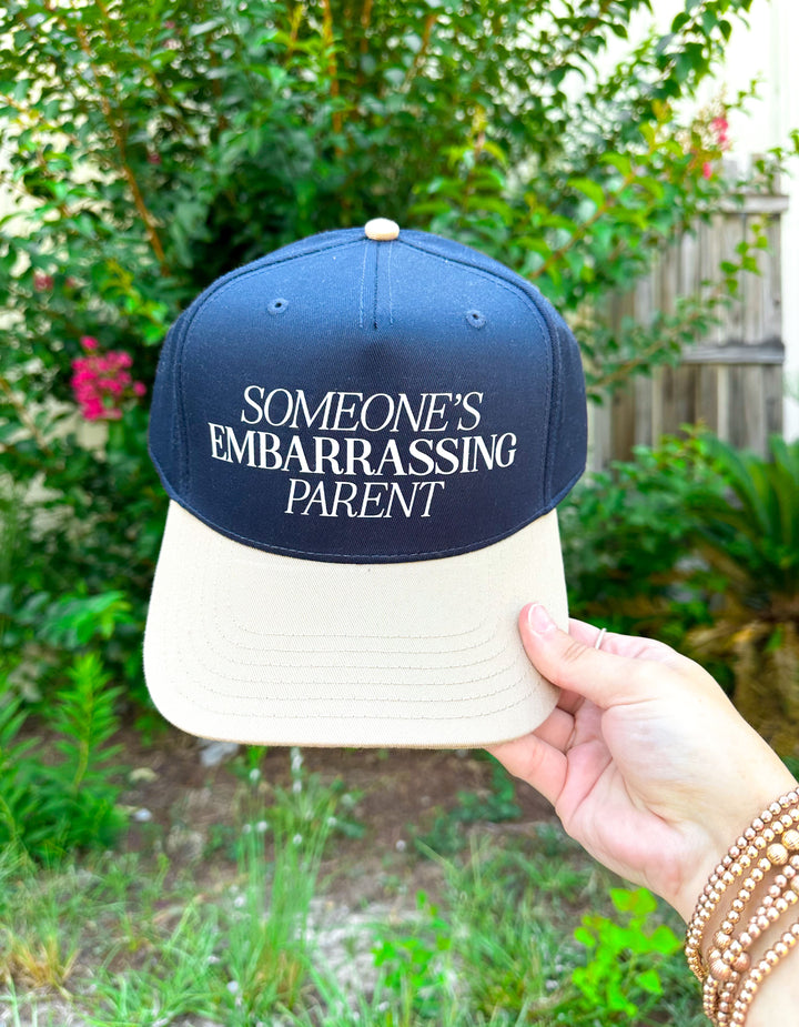 Someone's Embarrassing Parent Navy/Tan Canvas Trucker