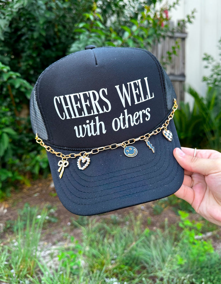 Cheers Well With Others Black Trucker Hat