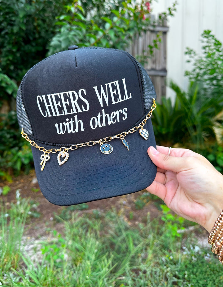 Cheers Well With Others Black Trucker Hat