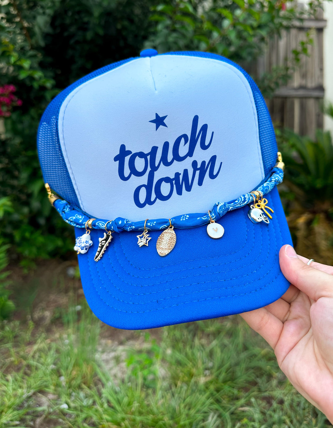 Touchdown White/Royal Blue Trucker