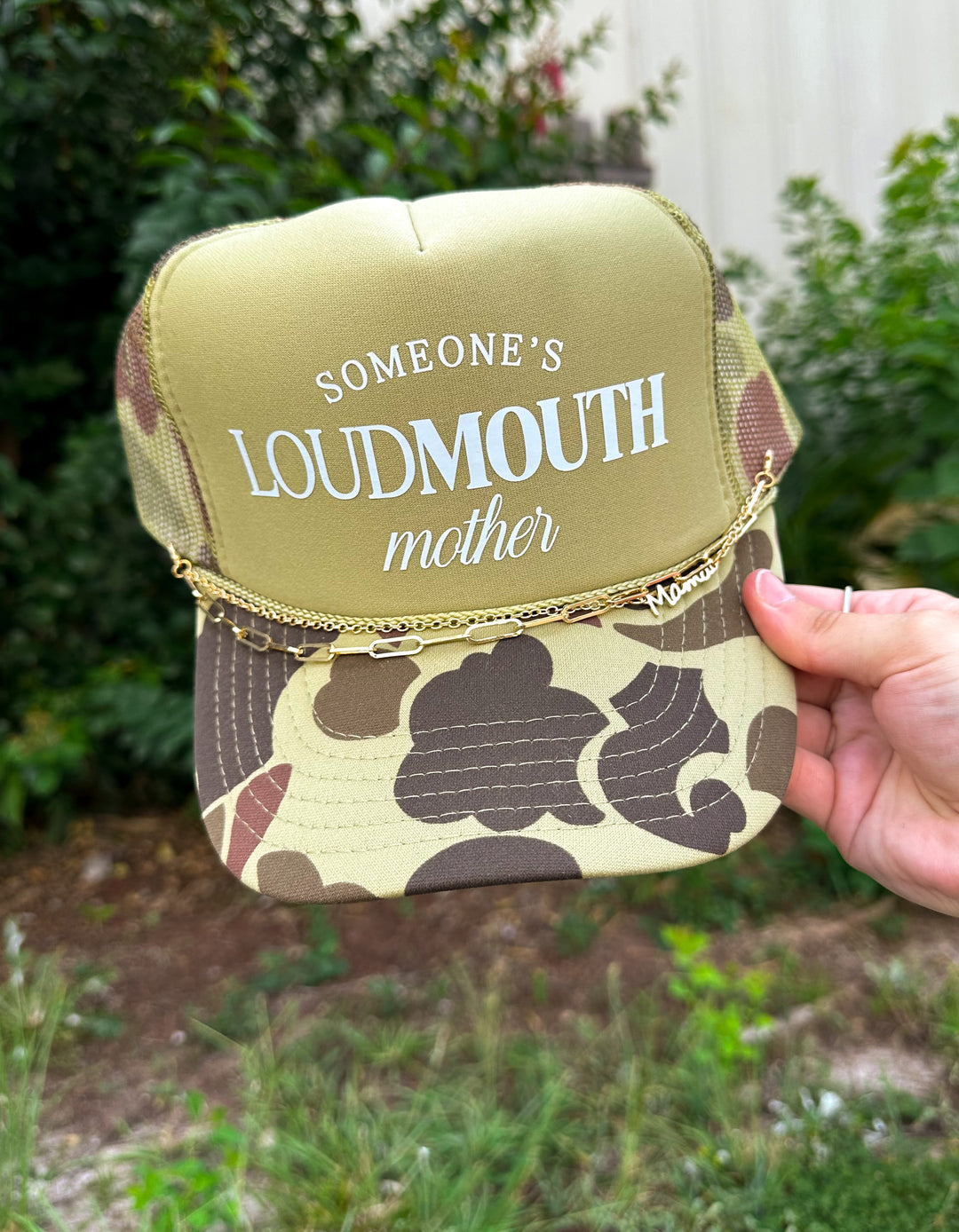 Someone's Loud Mouth Mother Two Tone Camo Trucker Hat