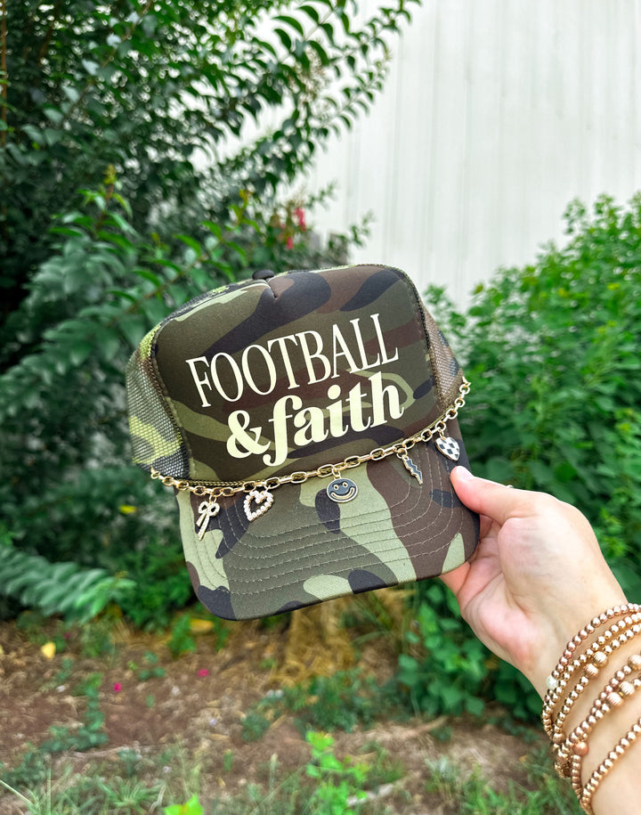 Football and Faith Camo Trucker