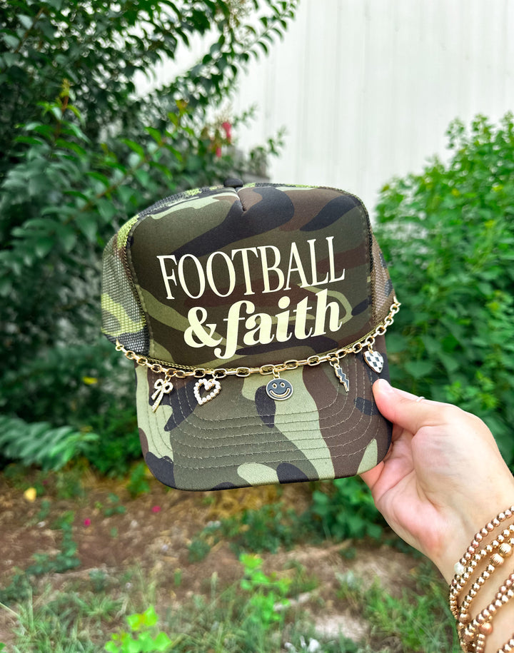 Football and Faith Camo Trucker