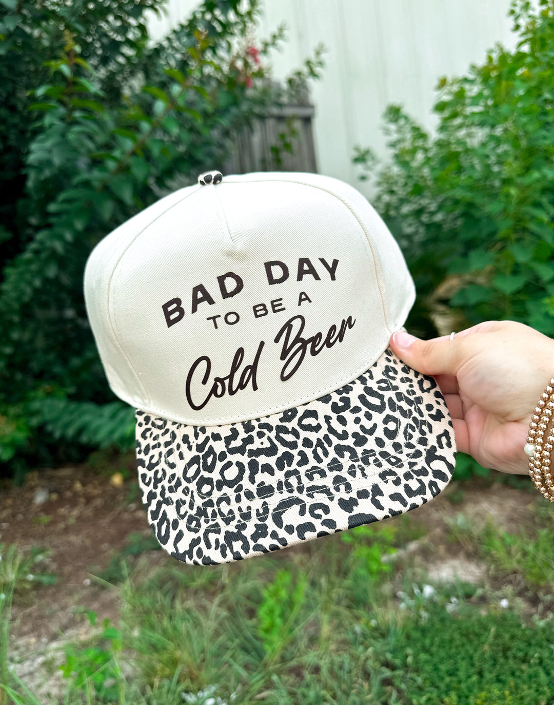 Bad Day To Be A Cold Beer Original Leopard Canvas Trucker