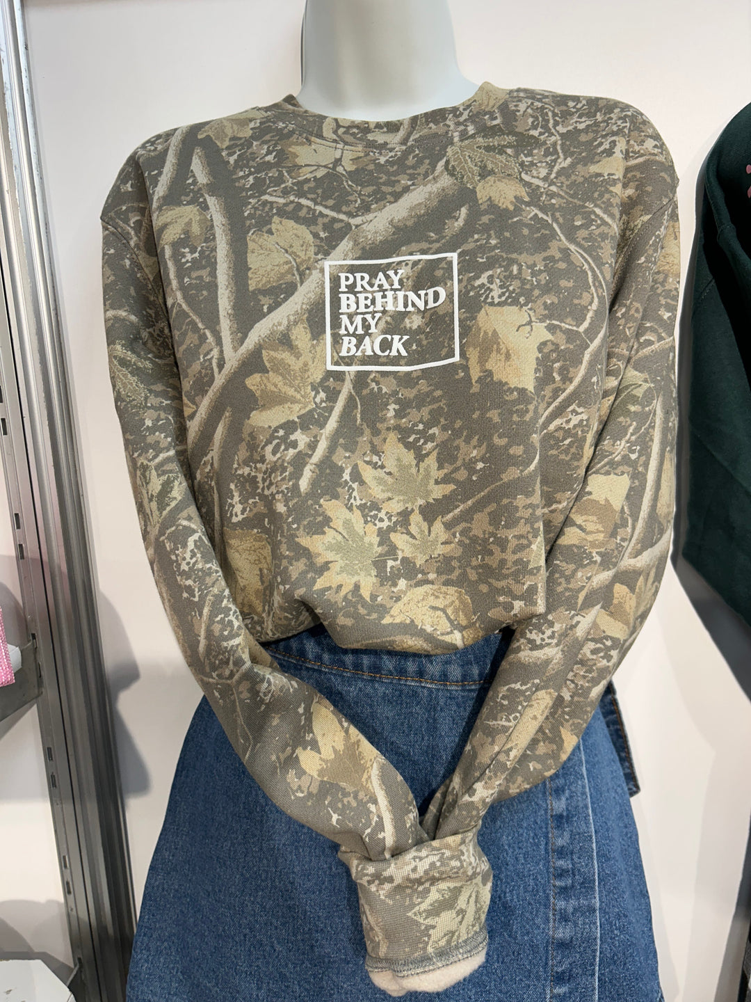 Pray Behind Camo Sweatshirt