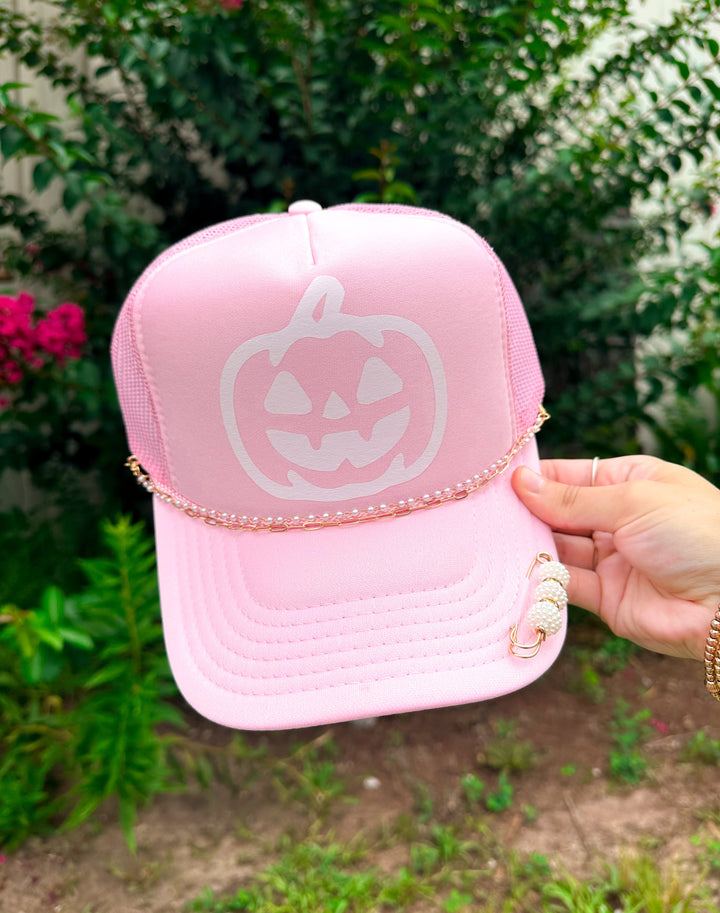 Pumpkin Light Pink Trucker Hat